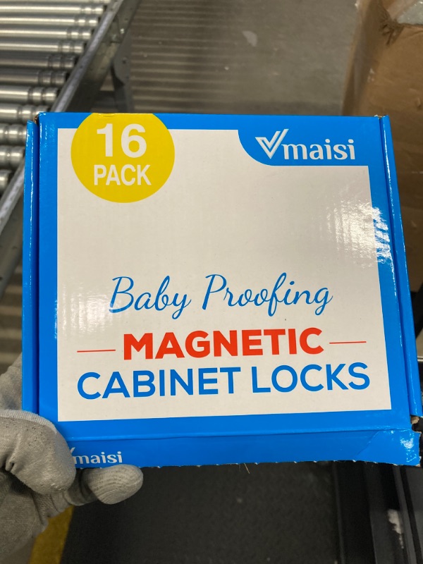 Photo 2 of 16 Pack Child Safety Magnetic Cabinet Locks - Vmaisi Children Proof Cupboard Baby Locks Latches - Adhesive for Cabinets & Drawers and Screws Fixed for Durable Protection