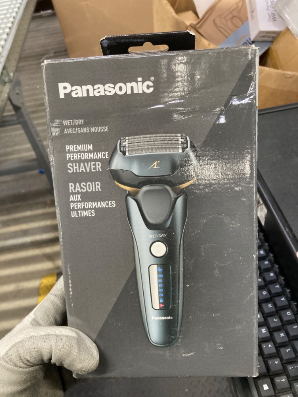 Photo 2 of Panasonic Arc5 Electric Razor for Men ES-LV67-K + Replacement Outer Foil WES9173P, Wet Dry 5-Blade Shaver with Intelligent Shave Sensor and 16D Flexible Pivoting Head, ES-AM67-K, Black