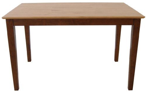 Photo 1 of International Concepts *T58-3048S 30-Inch by 48-Inch Solid Wood Top Shaker Styled Table, Cinnemon/Espresso