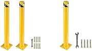 Photo 3 of ***** box of 6 *****VEVOR Safety Bollard, 48 Inch Height Bollard Post, 4.5 Inch Diameter Steel Pipe Safety Bollard Post, Yellow Steel Bollard, Steel Safety Bollard 