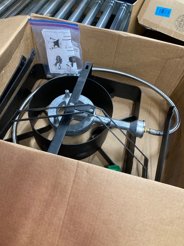 Photo 1 of COOKAMP High Pressure Gas Cooker Outdoor Propane Burner with 0-20 PSI Adjustable Regulator and Steel Braided Hose (STEEL) SA1100