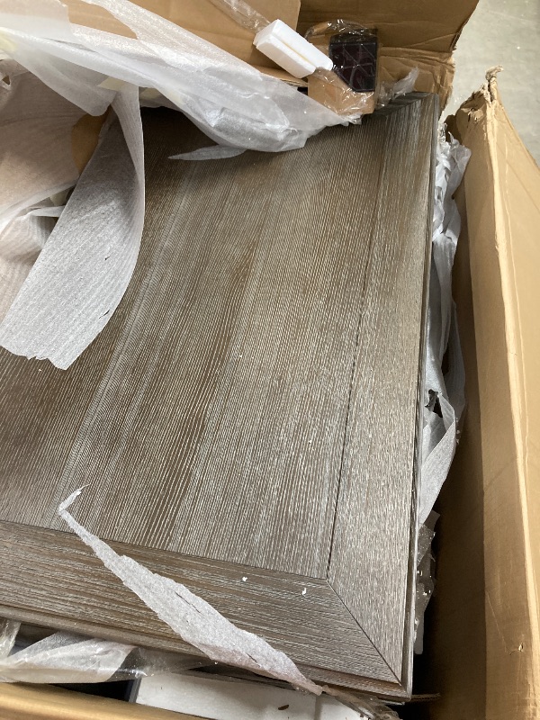Photo 1 of Constructed of solid Pine and Ash veneers, Carson Office fits well in any home or executive office. Weathered dove finish accentuates the natural open grain, creating a casual yet elegant look. Mottled antique finish hardware and four point diamond metal 