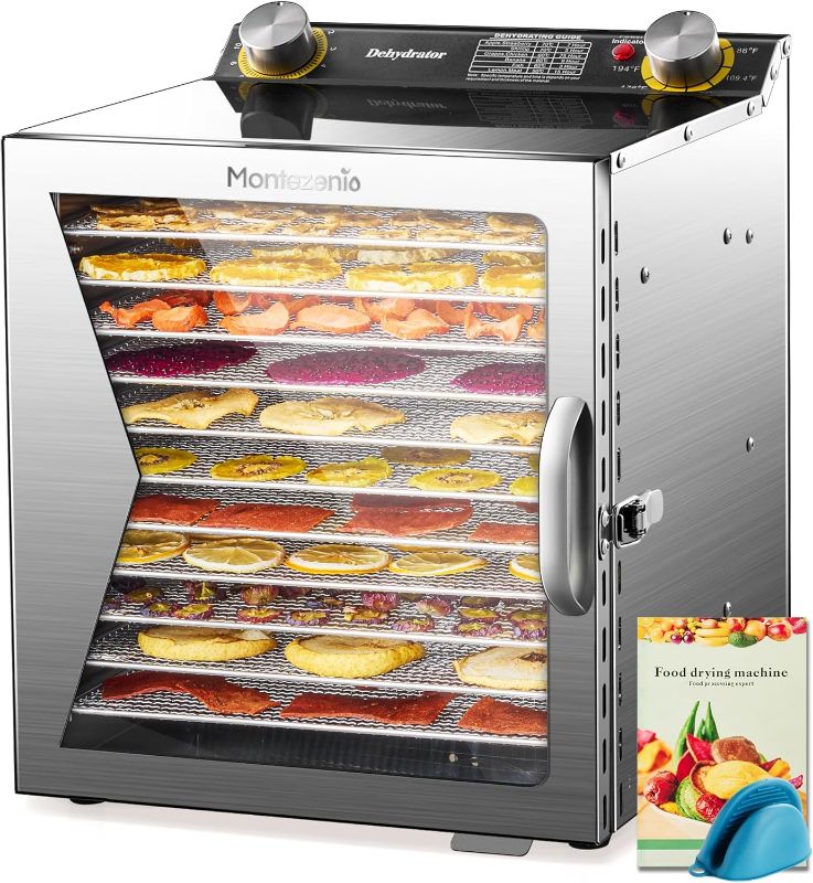 Photo 1 of ???? ???????? Food Meat Dehydrator Jerky, 12 Tray Full Stainless Steel Dehydrator Machine, 800W Fruit Dehydrator with 12H Timer & Temperature Control(86°F-194°F), Overheat Protection