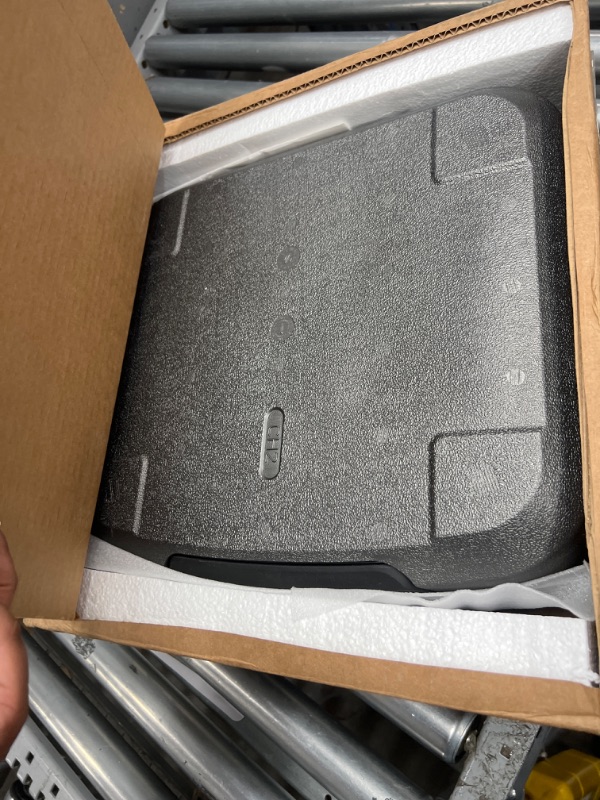 Photo 2 of ****MISSING KEY!!****
SentrySafe Dark Gray Fireproof and Waterproof Safe with Key Lock, Chest Lock Box with Carrying Handle for Travel, 0.28 Cubic Feet, 6.6 x 15.4 x 14.3 Inches, CFW20201 1 Hr. Fireproff, No lid Straps