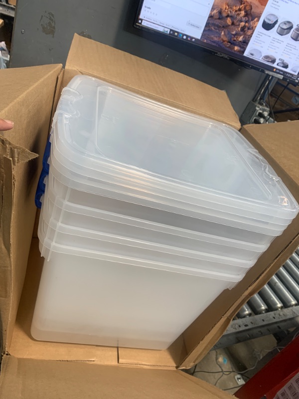 Photo 1 of 4 pack HOMZ 3430CLRDC.04 Plastic Storage