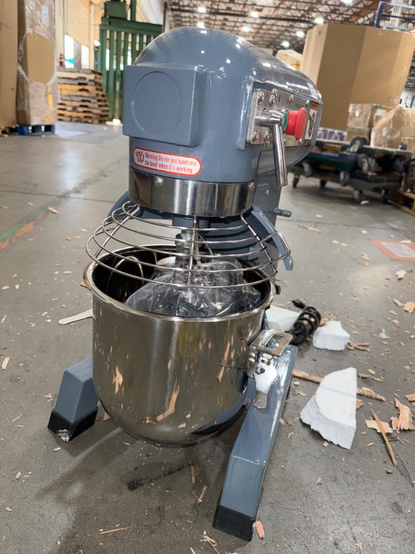 Photo 2 of *DIDNT POWER ON WHEN TESTED** Commercial Food Mixer, Commercial Mixer 10QT 450W, 3 Speeds 130/233/415RPM, Heavy Duty Electric Food Mixer Commercial with Stainless Steel Bowl Stand for Bakery Pizzeria Restaurant