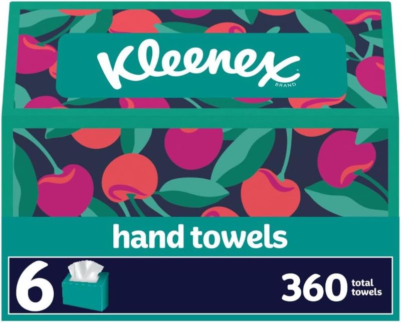 Photo 1 of *BOXES DAMAGED** Kleenex Disposable Paper Hand Towels, 6 Boxes, 60 Tissues per Box (360 Total Tissues), Packaging May Vary
