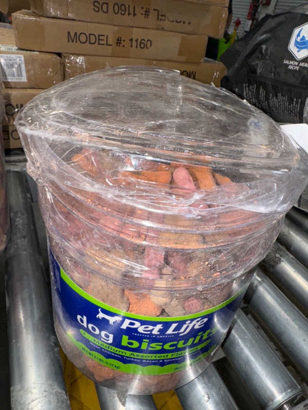 Photo 2 of *PACKAGE DAMAGED//OPEN PACKAGED** Pet Life Multi Flavored Dog Biscuits, 6lb. Tub