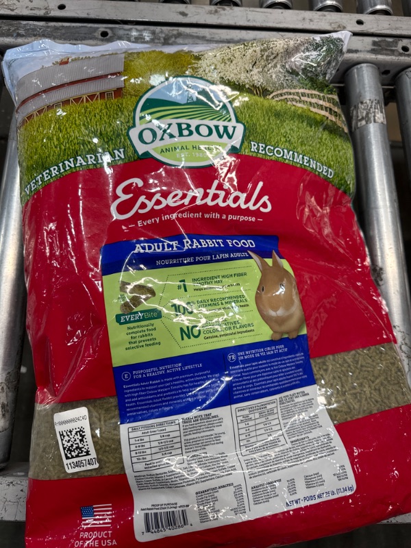 Photo 2 of *BB- 07/25/2026**Oxbow Essentials - Adult Rabbit Food 25 lbs