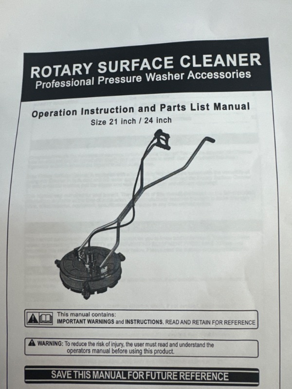 Photo 1 of *UNKNOWN RIGHT MODEL**  Rotary Surface Floor Cleaner Stainless Steel - TWIN HANDLE