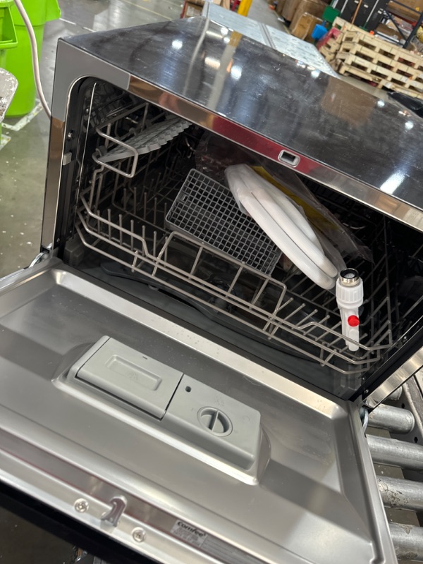 Photo 3 of *POWERS ON//UNABLE TO FULLY TEST** 16.5 in. White Electronic Countertop 120-volt Dishwasher with 6-Cycles, 2 Place Settings Capacity
