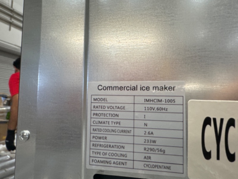 Photo 3 of *MISSING ACCESSORIES* YITAHOME 2 Way Water Inlet Commercial Ice Maker Machine 100LBS/24H, Tap Water & Bottom Loading, 33LBS Storage Bin, Under Counter Ice Machine with Stainless Steel Ice Scoop, Ice Bucket