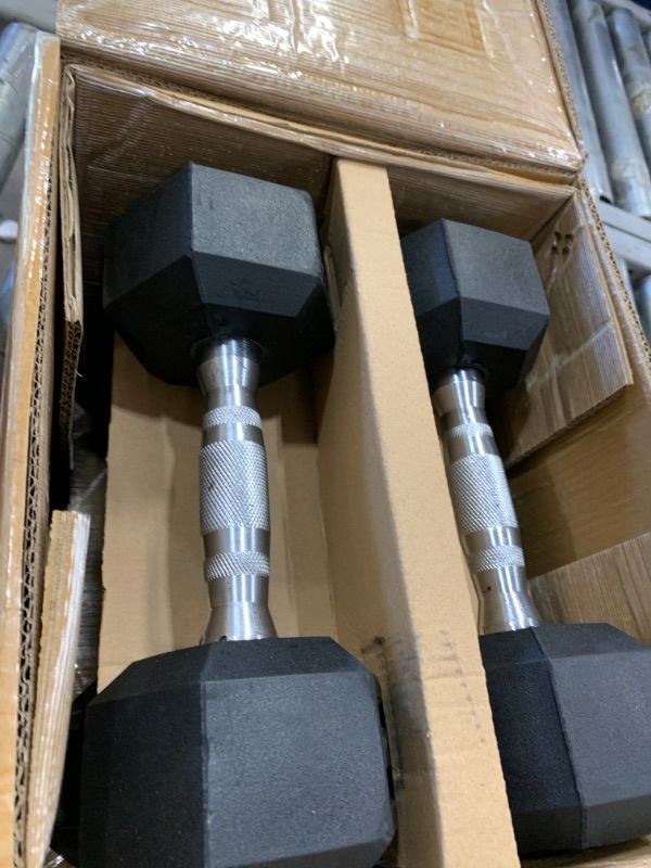 Photo 2 of * MISSING PARTS* CAP Barbell Coated Dumbbell Set | 50lbs, 100lbs, 150lbs | Multiple Options Chrome Handle 100 Lbs Set