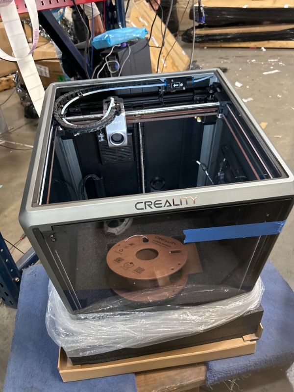 Photo 5 of ****POWERS ON, cannot fully test*****Creality K1 Max 3D Printer with 4.3 Inch Color Touch Screen, 600mm Printing Speed, Dual Fans, and Dual Hands-Free Auto Leveling