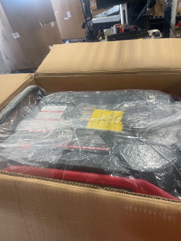 Photo 1 of Powermate PM4500E 4,500-Watt Gas-Powered Portable Open Frame Generator - Quiet Electric Start - Ideal for Home, Camping, RV and Outdoor Activites - Engine Powered by Generac - 49 State/CSA - Red/Black