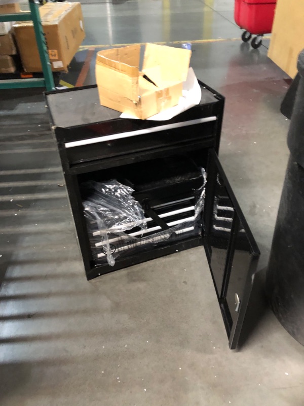 Photo 10 of ***DAMAGED - NO PACKAGING - SEE COMMENTS***
BIG RED ATBT1204R-BLACK-2 Torin Rolling Garage Workshop Tool Organizer: Detachable 4 Drawer Tool Chest with Large Storage Cabinet and Adjustable Shelf, Black