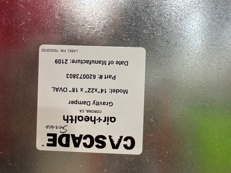 Photo 4 of ***Parts Only***air+health Cascade CA-2 Whole House Fan | Great for Small Home (1200 Sq. Ft.) | 2 Speed Wall Switch | 2369 CFM | PSC Motor | Gravity Damper