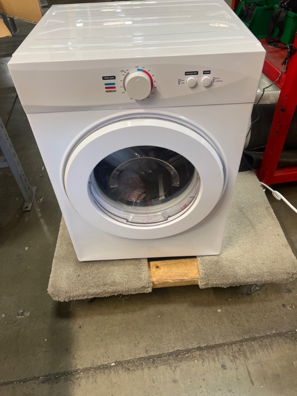 Photo 2 of ***USED - DIRTY - NO PACKAGING - UNABLE TO TEST***
Euhomy Compact Dryer 1.8 cu. ft. Portable Clothes Dryers with Exhaust Duct with Stainless Steel Liner Four Function Small Dryer Machine, Suitable for Apartments, Dorm, RVs, White