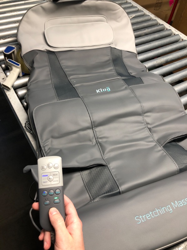 Photo 3 of (READ FULL POST) Klug Stretching Massager Ultra, Effortless auto-Stretching Mat, Ease Back & Neck Pain with 3 Intensity Levels 7 Exceptional Programs, 2 Levels of Heat Function, Foldable & Portable Design