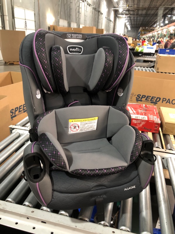 Photo 2 of ***SEE NOTES*** Evenflo EveryFit/All4One 3-in-1 Convertible Car Seat (Ophelia Purple) MD 7/9/24