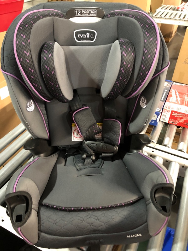 Photo 3 of ***SEE NOTES*** Evenflo EveryFit/All4One 3-in-1 Convertible Car Seat (Ophelia Purple) MD 7/9/24