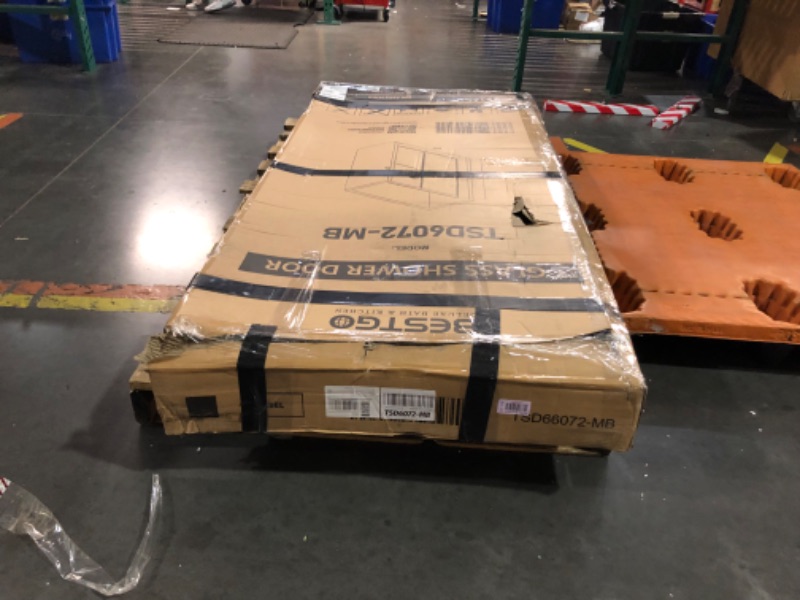 Photo 1 of ***PALLETIZED ITEM - TRUCK/TRAILER PICKUP ONLY - PREVIOUSLY OPENED - LIKELY MISSING PARTS***
GETPRO Shower Door 56-60 in. W x 72 in. H Semi-Frameless Double Sliding Glass Shower Doors, Bypass Glass Door for Walk-in Shower with 5/16 inch Tempered Glass Mat
