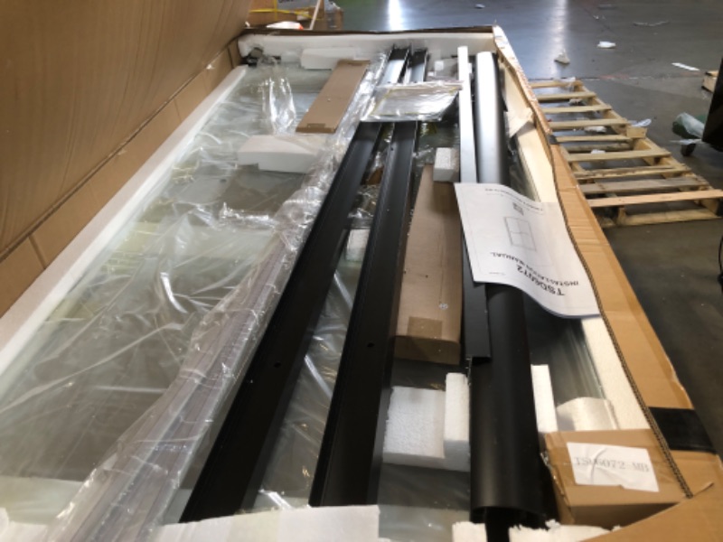 Photo 1 of ***PALLETIZED ITEM - TRUCK/TRAILER PICKUP ONLY - PREVIOUSLY OPENED - LIKELY MISSING PARTS***
GETPRO Shower Door 56-60 in. W x 72 in. H Semi-Frameless Double Sliding Glass Shower Doors, Bypass Glass Door for Walk-in Shower with 5/16 inch Tempered Glass Mat