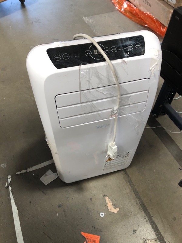 Photo 2 of 12,000 BTU Portable Air Conditioner Cools 550 Sq. Ft. with Dehumidifier in White