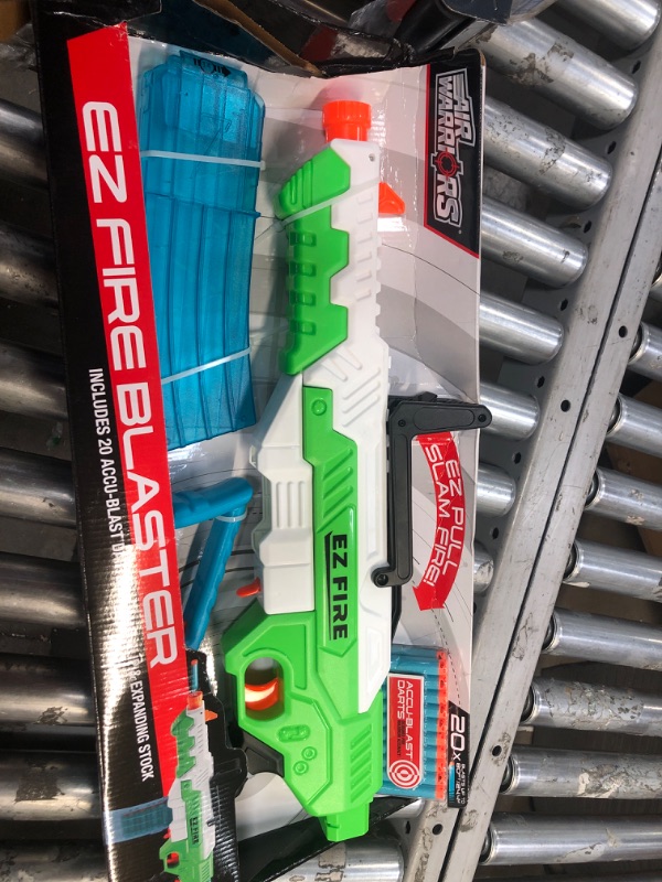 Photo 1 of Air Warriors: EZ Fire Blaster - Rifle Dart Blaster, 20 Accu-Blast Darts & Banana Clip, EZ Shot Technology, Shotts Up to 80ft, Kids Toy, Ages 6+