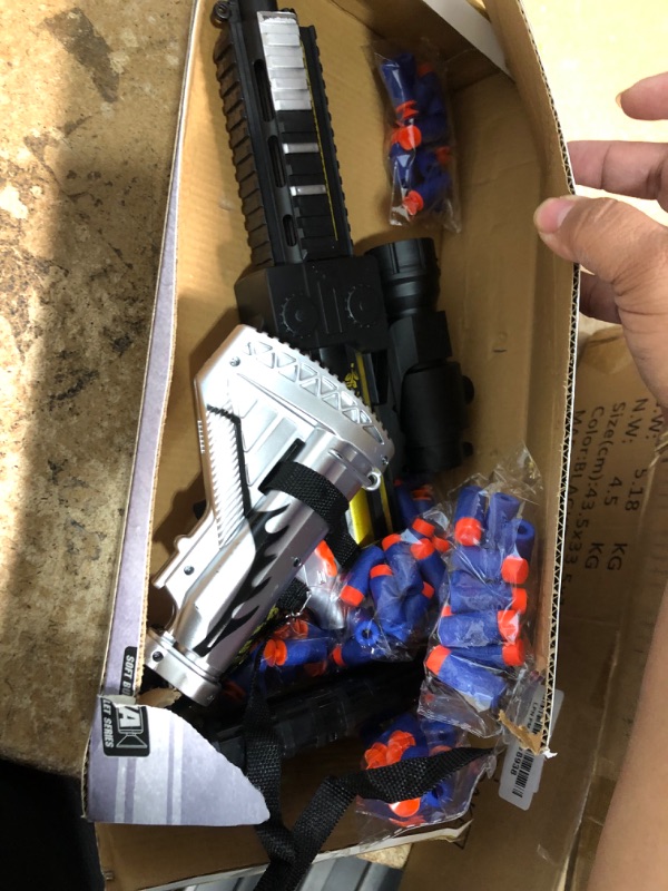 Photo 2 of ***MISSING CHARGER/ MISSING BULLETS***
Realistic Toy Foam Blaster Gun - Electric Sniper Rifle with Scope 120 Soft Bullets 3 Magazines, Automatic Dart Gun for Boy Ages 8-12 Years Old, Indoor Outdoor Gifts for Adult Kid Christmas Birthday