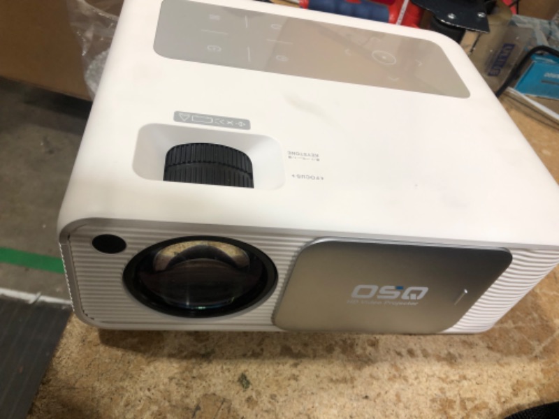 Photo 2 of ***NON-FUNCTIONAL*** 5G WiFi 1080P Projector 4K Supported - OSQ 800 ANSI HD Outdoor Movie with Bluetooth, 4P & ±50° Keystone, Zoom 50%, 300'' Home Cinema Video Support PPT, PS4, TV Stick, Laptop, Phone, white (O-410)