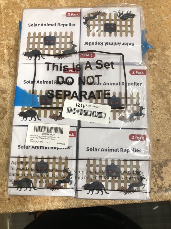 Photo 2 of 12 Pack Solar Control Light Nocturnal Animal Repeller Outdoor Animal Deterrent Devices Light Sensor Animal Repellent for Skunk Deer Coyote Fox Raccoon Cat Garden Yard Farm Chicken Coop