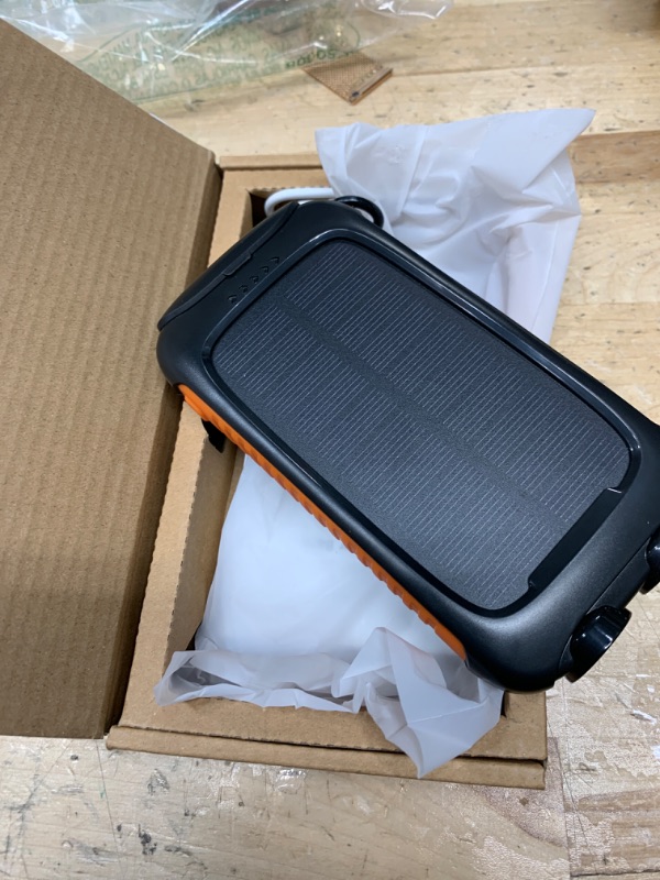 Photo 2 of ???4 ??????? Solar Power Bank, Solar Charger, 38800mAh Outdoor Portable Charger, External Battery Pack 5V/3.1A Fast Charger Type C Ports with LED Flashlights, Perfect for Travel Camping