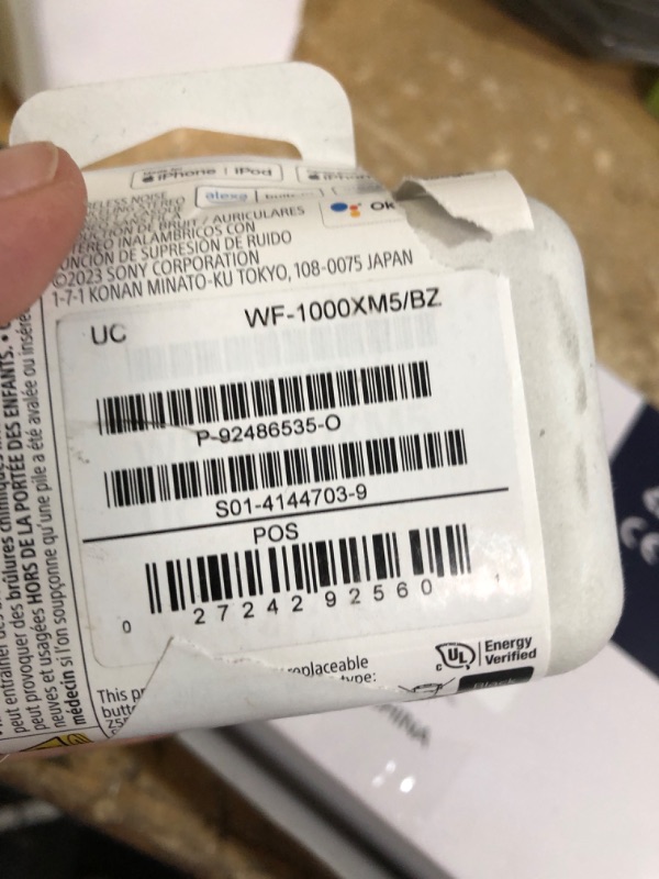 Photo 4 of **MAJOR DAMAGE LEFT EAR BUD LOSES CONNECTION**
Sony WF-1000XM5 The Best Truly Wireless Bluetooth Noise Canceling Earbuds Headphones with Alexa Built in, Black