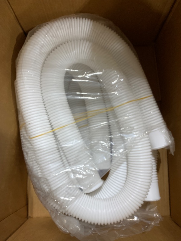 Photo 2 of 1.5" x 59" Pool Hoses - Skimmer Pool Hoses for In tex Cole man Summer Waves Soft Sided Surface Skimmer Pool Pump Filter, Pump Hoses Tubes for Above Ground Pool Sand Filter, 3 Pack 6 Hose Clamps