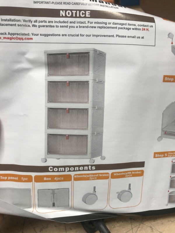 Photo 1 of 4 DRAWER STORAGE CART 