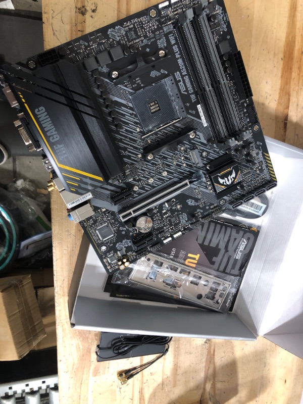 Photo 2 of ASUS TUF Gaming A520M-PLUS (WiFi) AMD AM4 (3rd Gen Ryzen™) microATX Motherboard (M.2 Support, 802.11ac Wi-Fi, DisplayPort, HDMI, D-Sub, USB 3.2 Gen 1 Type-A and Aura Addressable Gen 2 headers)