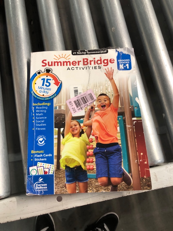 Photo 2 of ***SEE NOTES*** Summer Bridge Activities Kindergarten to 1st Grade Workbooks, Math, Reading Comprehension, Writing, Science, Fitness, Social Studies Summer Learning, 1st Grade Workbooks All Subjects With Flash Cards Paperback – January 25, 2015
by Summer 