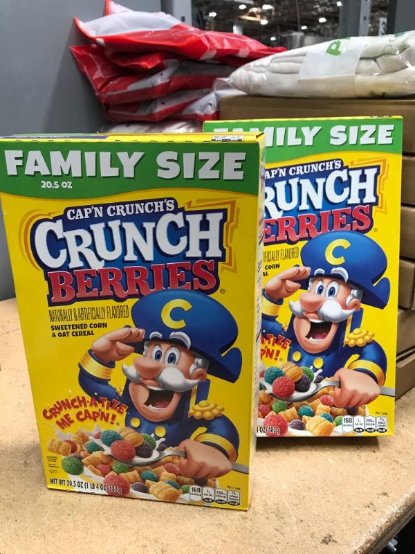 Photo 1 of *3/8/2025* 2 PACK Capn Crunch Berries Family Size Cereal - 20.5oz