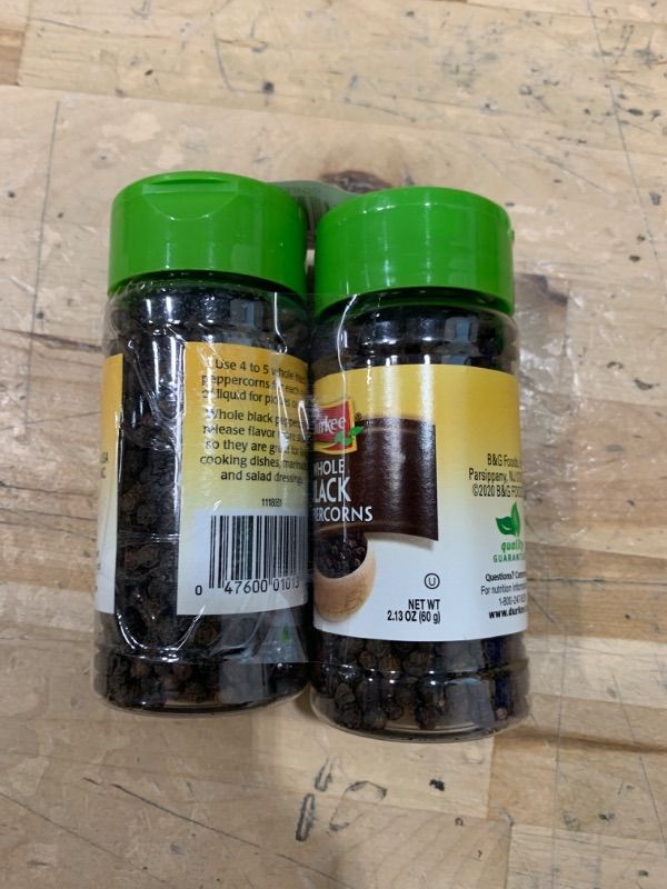 Photo 2 of ***NON REFUNDABLE***
Durkee Whole Black Peppercorns (2pack)