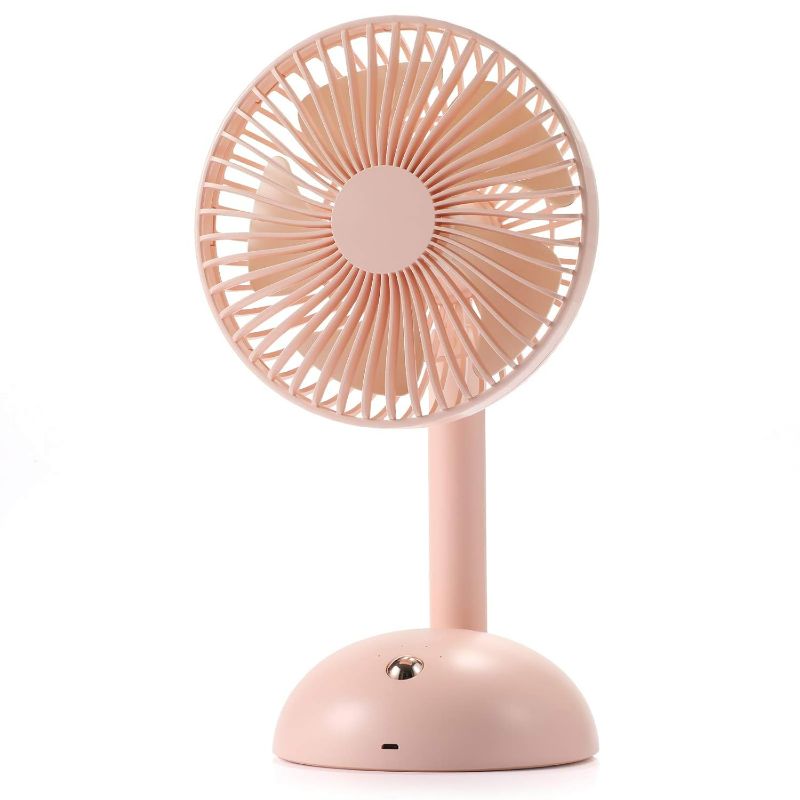 Photo 1 of **BLUE NOT PINK**
RESENGO Portable Table Fan, 10'' High Rechargeable Folding Desk Fan with 4 Speeds Adjustable Height & Head