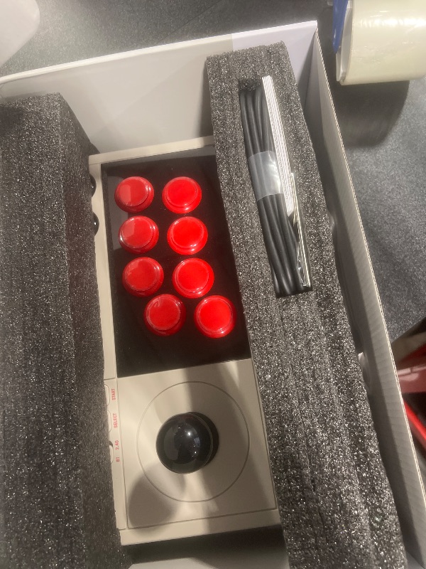 Photo 3 of 8BitDo Retro Arcade Fight Stick 8 Way Joystick with 2 Dedicated Macro Buttons and Turbo Function for Switch and PC Windows, Support Wireless Bluetooth, 2.4G Receiver and Wired USB-C Cable Connection