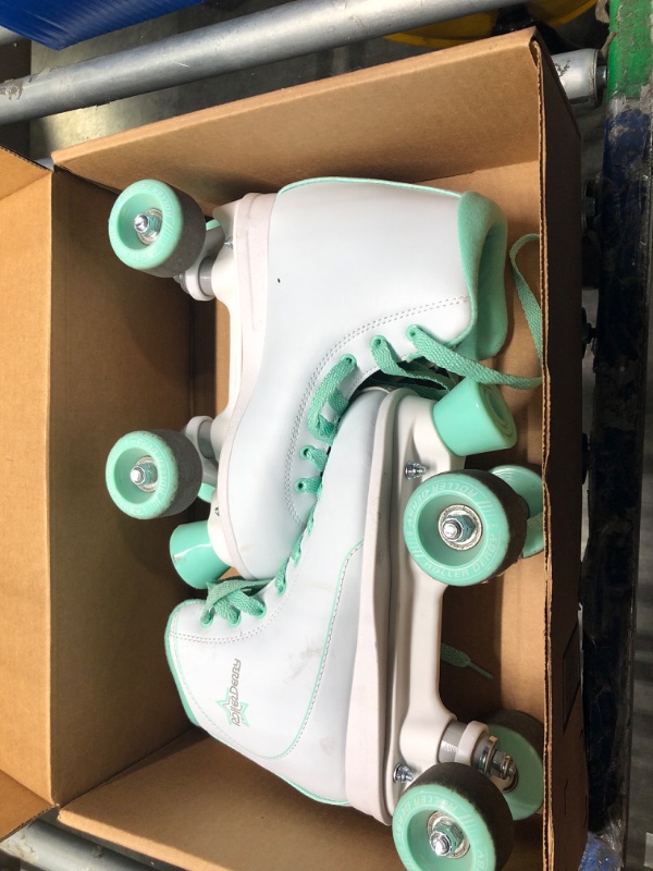 Photo 3 of ***HEAVILY USED***Roller Derby Roller Star 600 Women's Roller Skates - White/Mint - Size 06