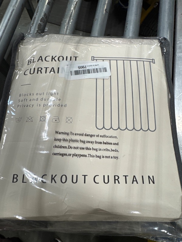 Photo 2 of 100% Blackout Shield Linen Blackout Curtains for Bedroom 84 Inches Long