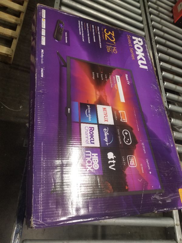 Photo 1 of Roku Smart TV – 32-Inch Plus Series 4K QLED RokuTV Voice Remote Pro