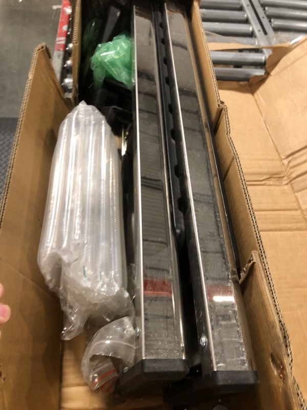 Photo 3 of ***Damaged packaging*** ***Loose hardware in box*** YITAMOTOR 6.5 Inches Running Boards Compatible with 2019-2025 Chevy Silverado/GMC Sierra 1500 Crew Cab, 2020-2025 2500HD 3500HD, Running Boards for Silverado Crew Cab, Side Step Bars Stainless Steel