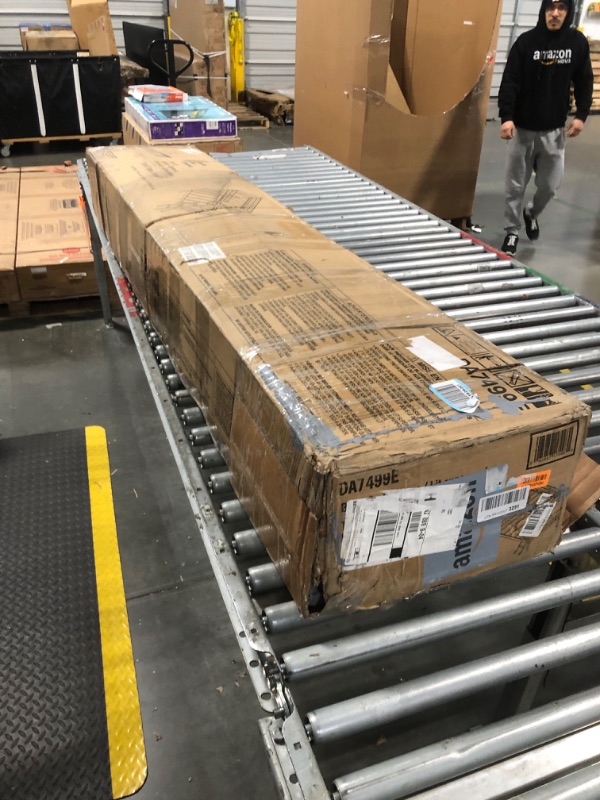Photo 1 of ***VERY LARGE, VERY HEAVY ITEM*** ***Pick up with truck*** DHP Airlie Convertible Wood Bunk Bed, Stackable and Detachable Bed Frames for Kids and Teens, with Angled Ladder, High Guardrail, Wood Slats, No Boxspring Required, Twin-Over-Full, Espresso