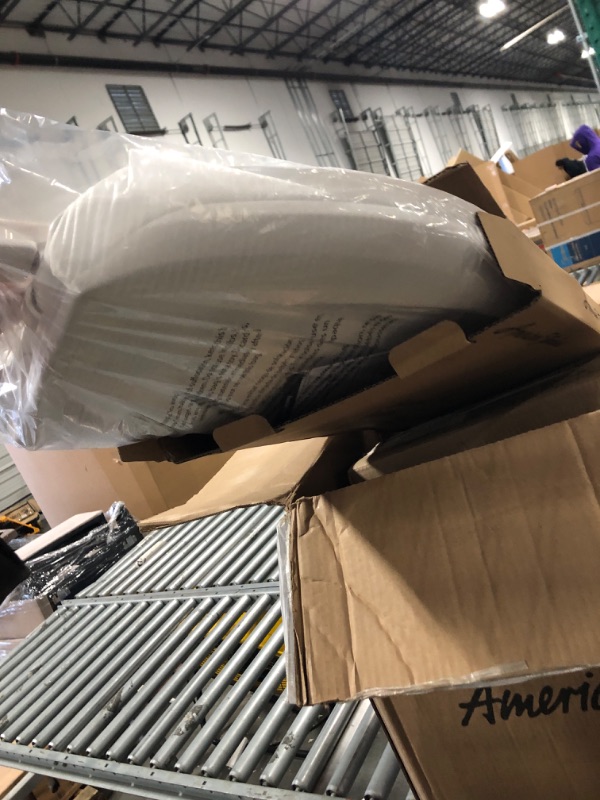 Photo 1 of ***Toilet bowl not included*** ***Damage shown in last photo*** American Standard 608AA006.020 Edgemere Two-Piece Toilet with Slow-Close Seat and Wax Ring, Elongated Front, Dual Flush, White, 1.1-1.6 gpf