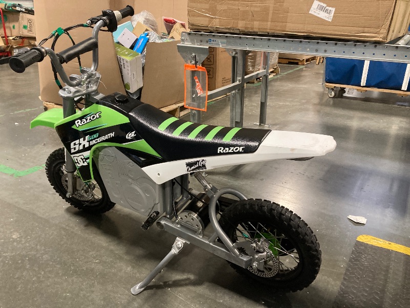 Photo 2 of ***FINAL SALE, NO RETURNS, PARTS ONLY***Razor Dirt Rocket SX500 McGrath Electric Motocross Bike for Kids Ages 14+ - 40 mins of Ride Time, For Riders up to 175 lbs