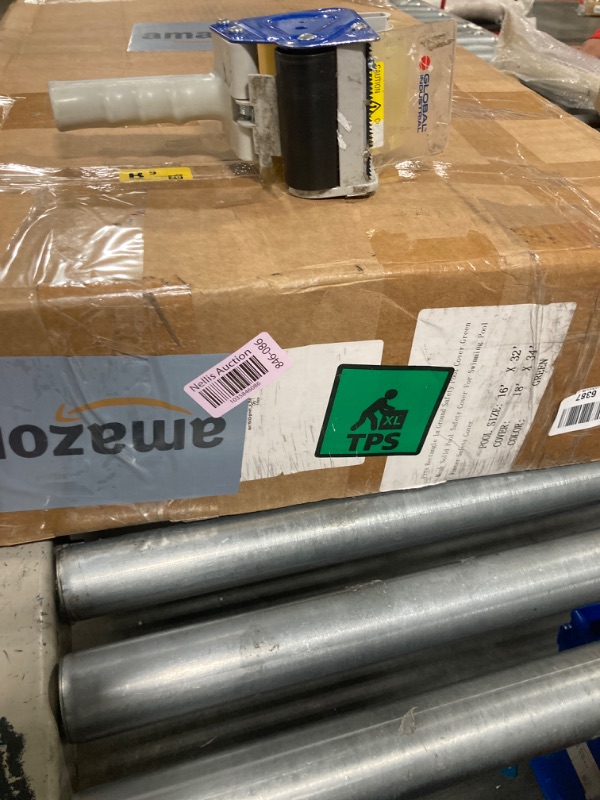 Photo 1 of SHADEWIZ Swimming Pool Safety Underground Pool Cover, Swimming Pool Safety Cover, Cold Resistant Pool Cover 16' X 32' Contains All Hardware for Installation, Sturdy and wear-Resistant, Green